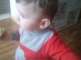 Первая стрижка, не дождались года уж больно мы волосатые мужчинки