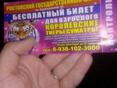 Билет в цирк. Ростов