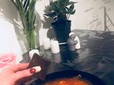 А у меня сегодня борщ и рис с китайским соусом!