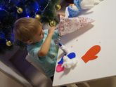 Адвент, день 8. Варежки для снеговика