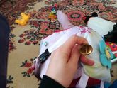 Связала кубик развивающий дочке,