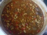 Васоль тушеная с куринным сердцем?