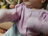 С дедулей на руках.