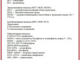 Анализ крови. Аббревиатура