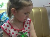 Прокололи мы Викуле ушки)