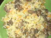 Плов с куриными сердечками!
