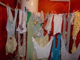 Попросила мужа развесить белье