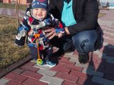 Сегодня явно папин день, улыбался сегодня только ему)))