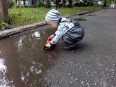 Играем в луже 😂