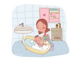 Купание новорождённого?