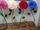 Цветы из гофрированной бумаги🌸🌼💐