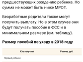 Расчет декретных выплат