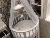 Продам детский круглый матрас с наматрасником