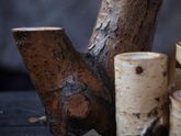 Подсвечники из дерева)
