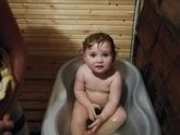 Милена и наши умелки(17месяцев) для себя))