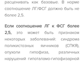 Соотношение ФСГ и ЛГ в начале цикла