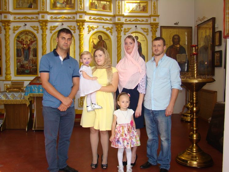Наконец-то покрестили дочу..