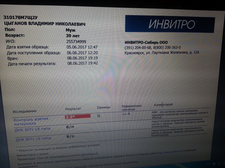 Опять анализы.