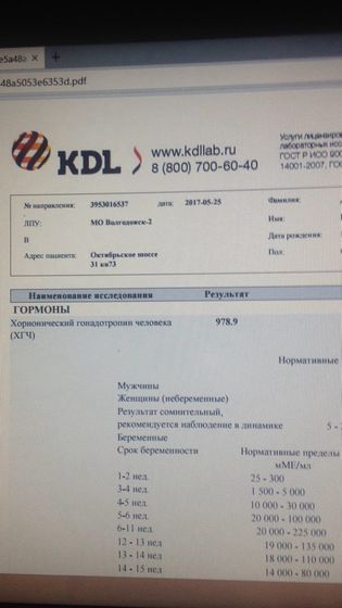 ХГЧ на 14 ДПП,