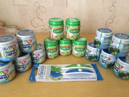 Нам уже 5 месяцев! 👶🏼 Первый прикорм 🍆🍼🍪🍴