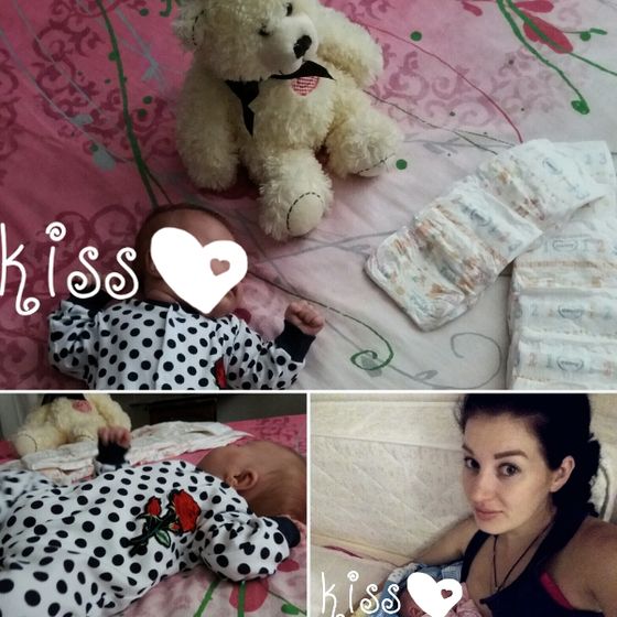 Вот и нам 1 месяц👼😘🍼👧