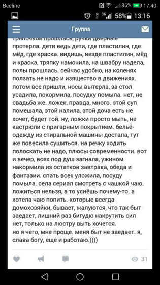 Жизнь современной домохозяйки