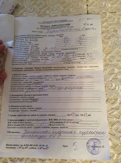 Умеренная гидроцефалия наружная .