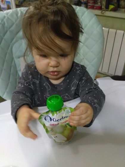 Органическое фруктовое пюре Gerber