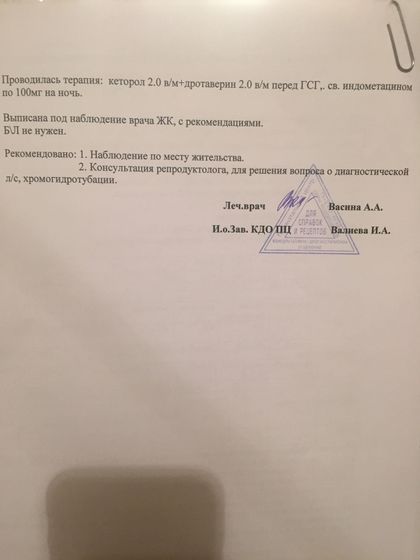 Выписка и описание гсг