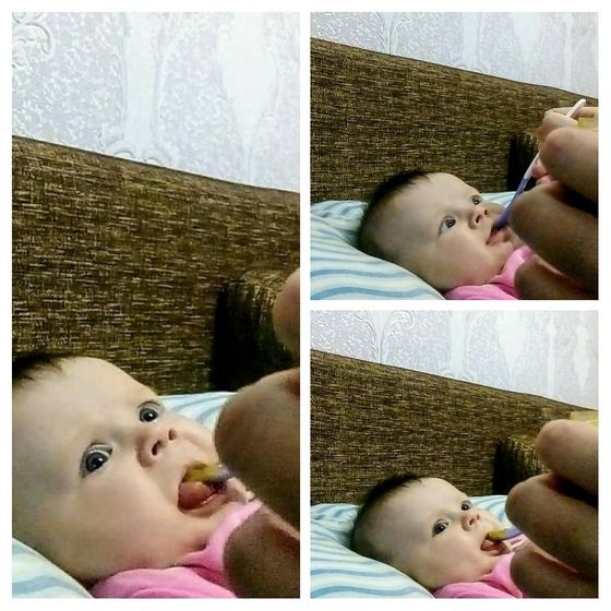 Первая ложечка брокколи ?