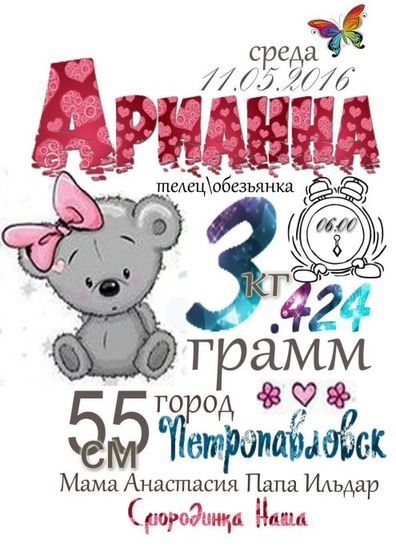 Девочки Сделала Метрику своей крошке