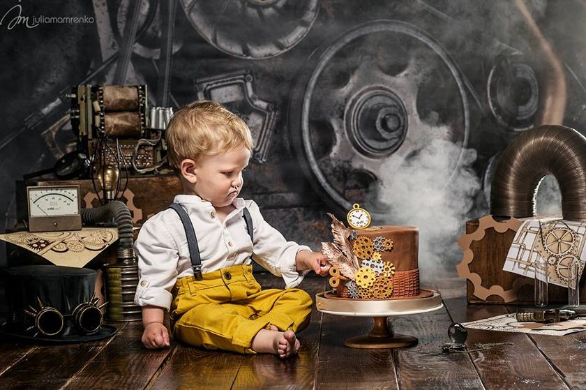 Cake Smash в стиле Steam punk :) или разгром первого торта Ника! (фото)