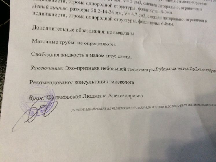 Гемамометра и хронический 2-х стор. оофорит??