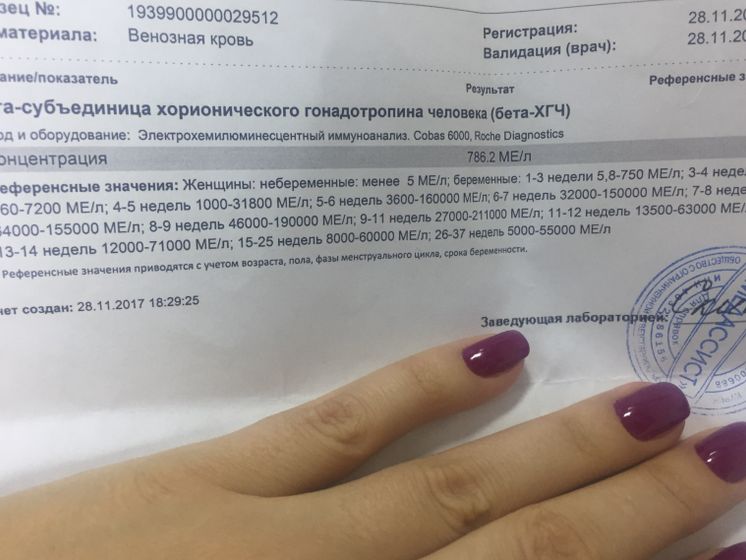 Пришёл анализ хгч