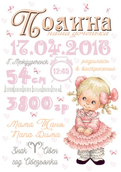 Моё хобби, метрика для малышей)