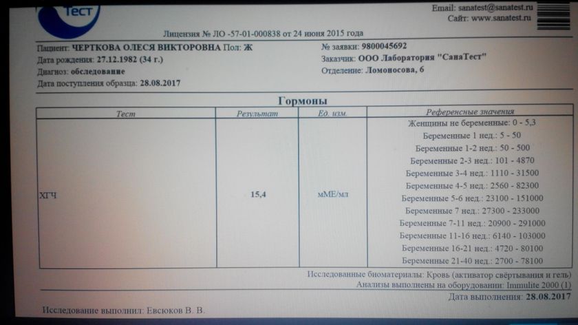 У кого нибудь был такой ХГЧ на самых ранних сроках Б?