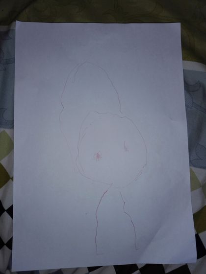 Первый полноценный рисунок, 3г 1м