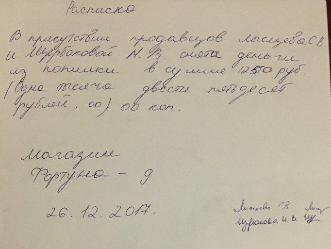 Отчет о поступлениях для Саши Канева Декабрь