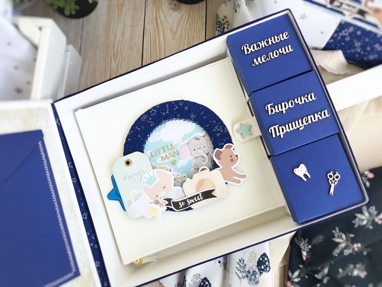 Большой набор для новорожденного (альбом, сокровищница, папка)