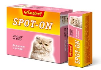 Обработка котенка от блох