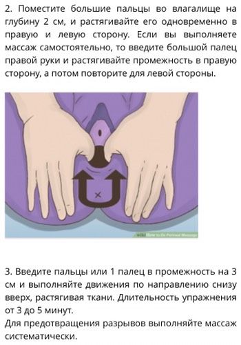 Массаж промежности перед родами.