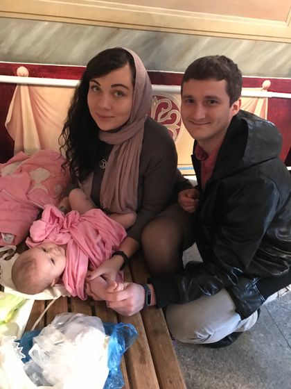 Покрестили )