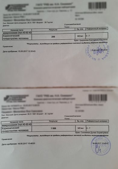 Фото тестов после ЭКО