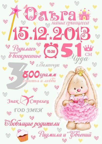 Моё хобби, метрика для малышей)
