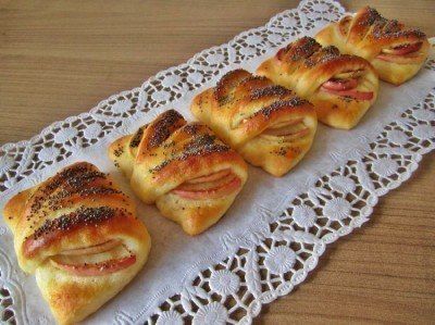 Конвертики с яблоками из